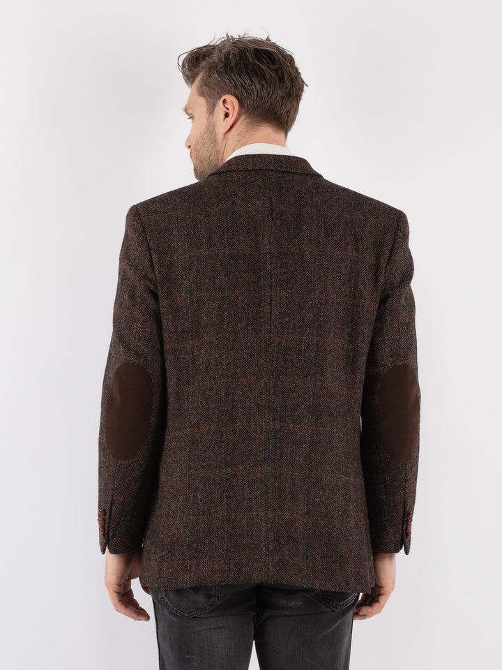Vintage 90's Men Harris Tweed Jacket in Brown - NorthernGrip