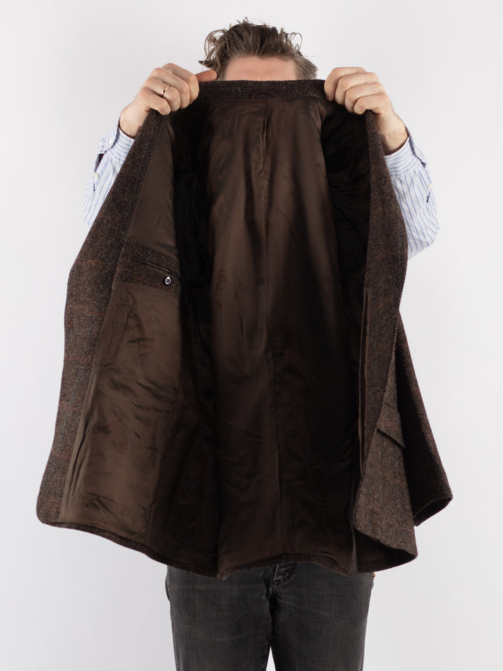 Vintage 90's Men Harris Tweed Jacket in Brown - NorthernGrip