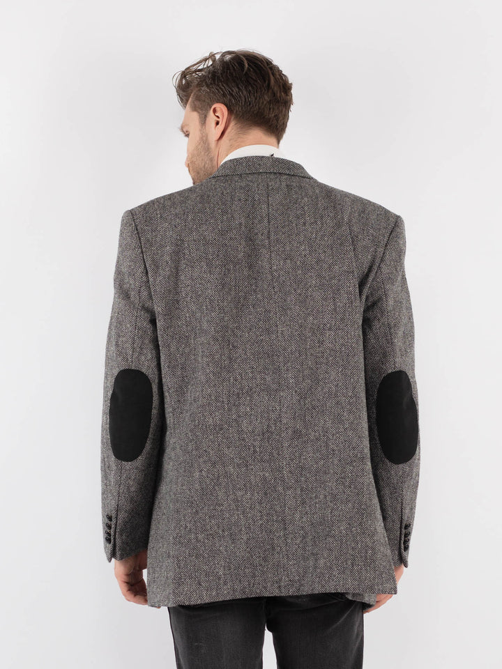 Vintage 90's Men Harris Tweed Jacket in Gray