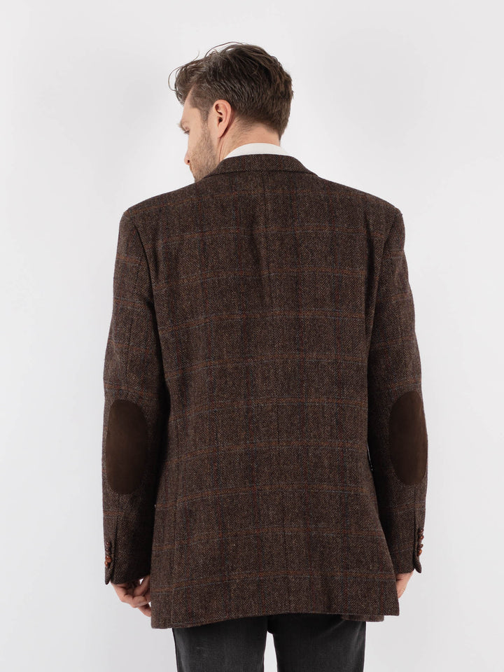 Vintage 90's Men Harris Tweed Jacket in Brown - NorthernGrip