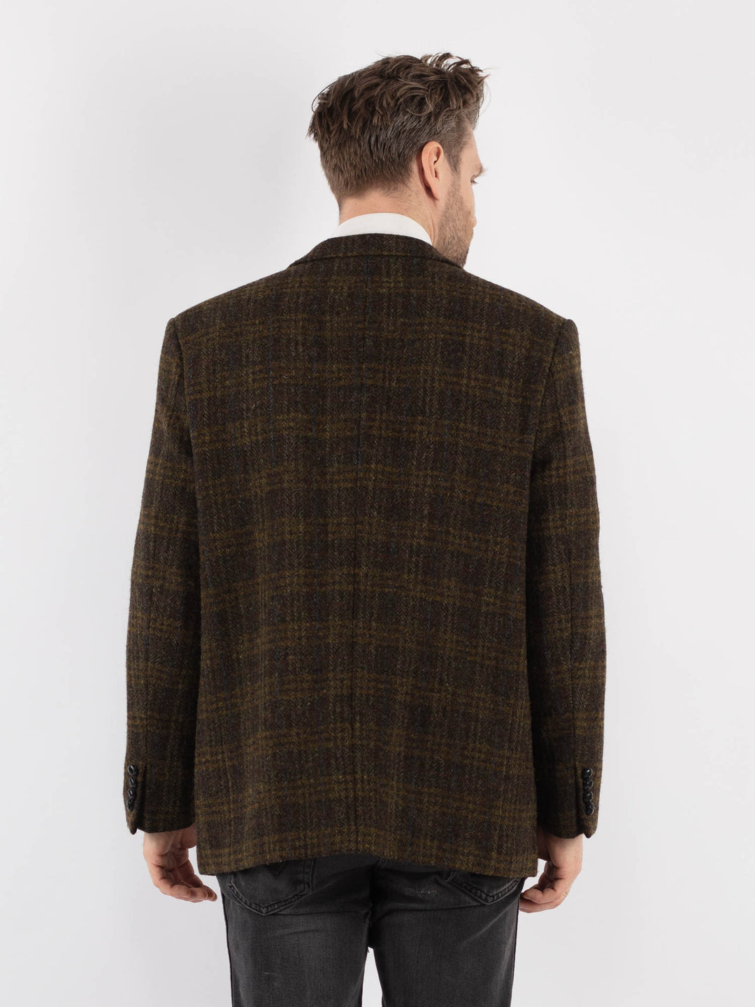 Vintage 90's Men Harris Tweed Jacket in Green - NorthernGrip