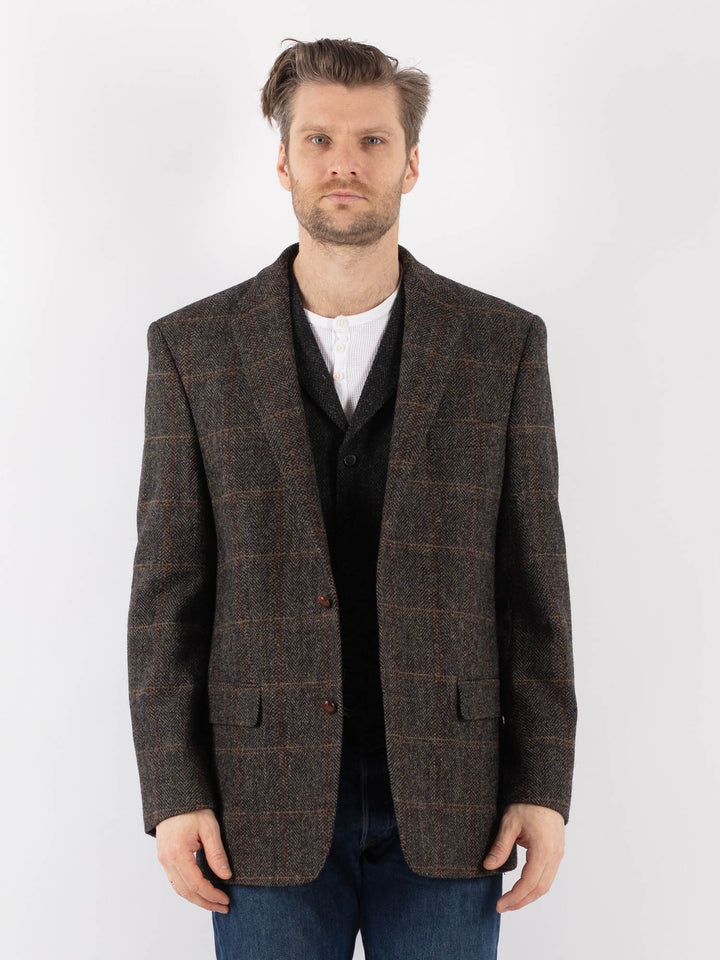 Vintage 90's Men Harris Tweed Jacket in BrownZ1203