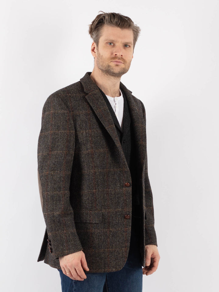Vintage 90's Men Harris Tweed Jacket in BrownZ1203