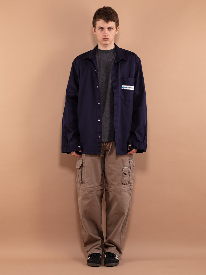 Vintage 90's Men Italian Work Shirt - NorthernGrip