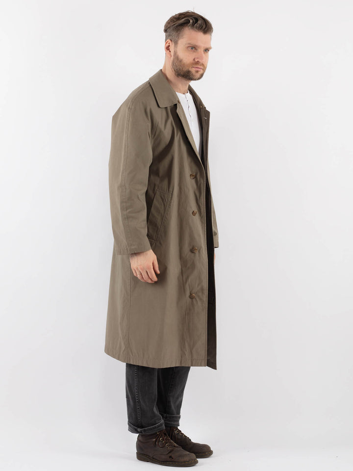 Vintage 90's Men Mac Coat in BeigeZ946
