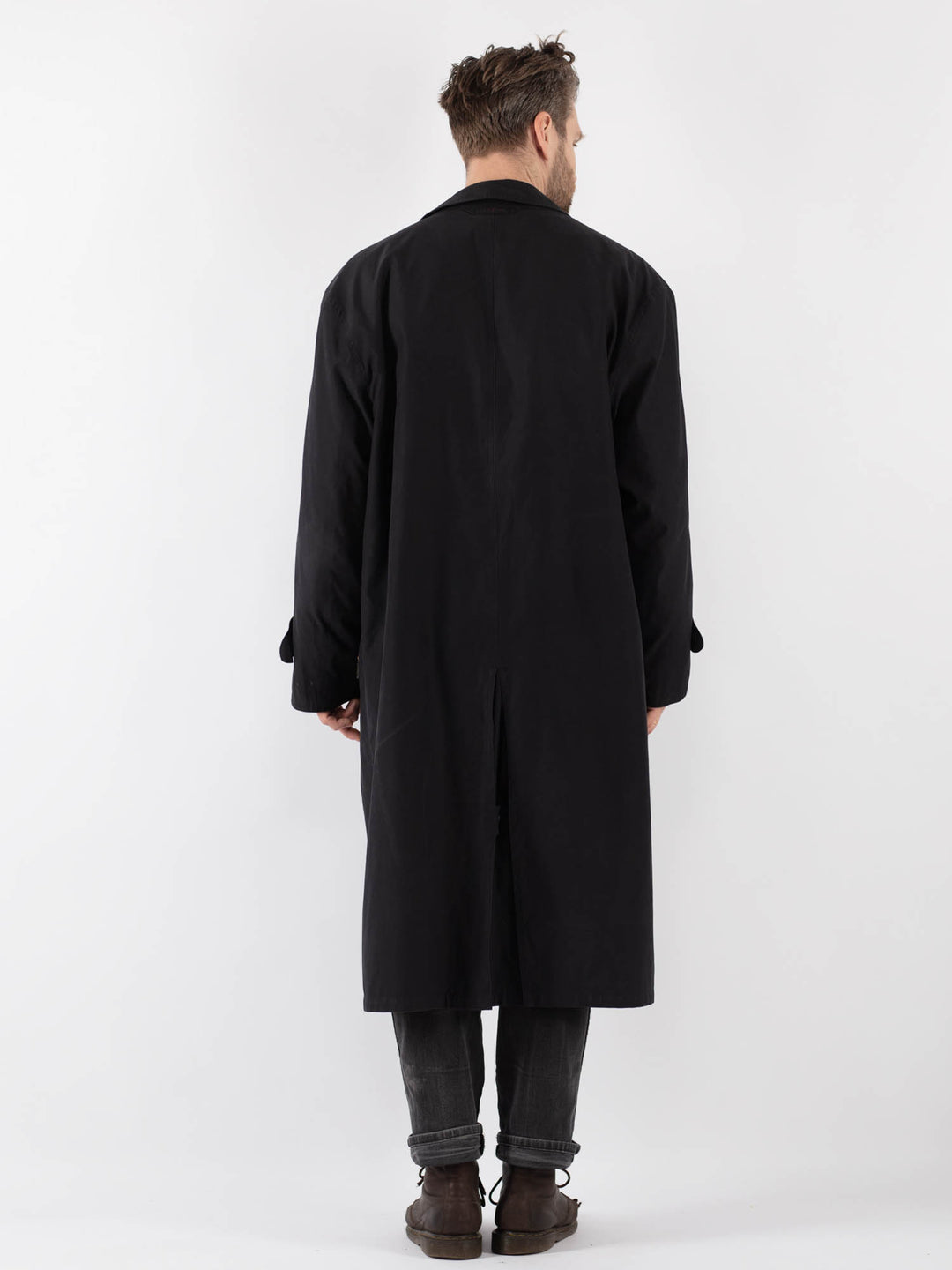 Vintage 90's Men Mac Coat in BlackZ841
