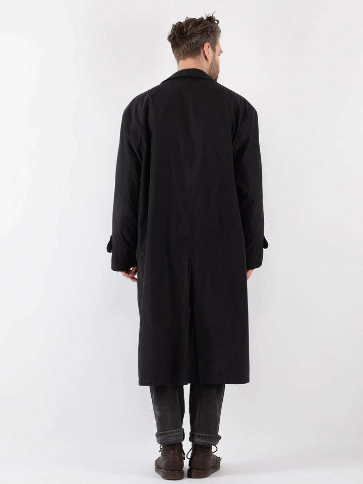 Vintage 90's Men Mac Coat in BlackZ841