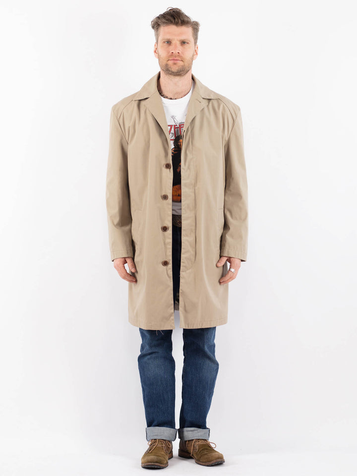 Vintage 90's Men Mac Coat in BeigeZ1494