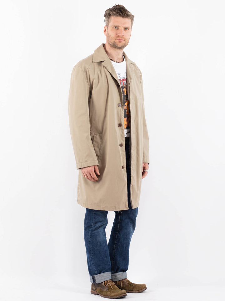 Vintage 90's Men Mac Coat in BeigeZ1494