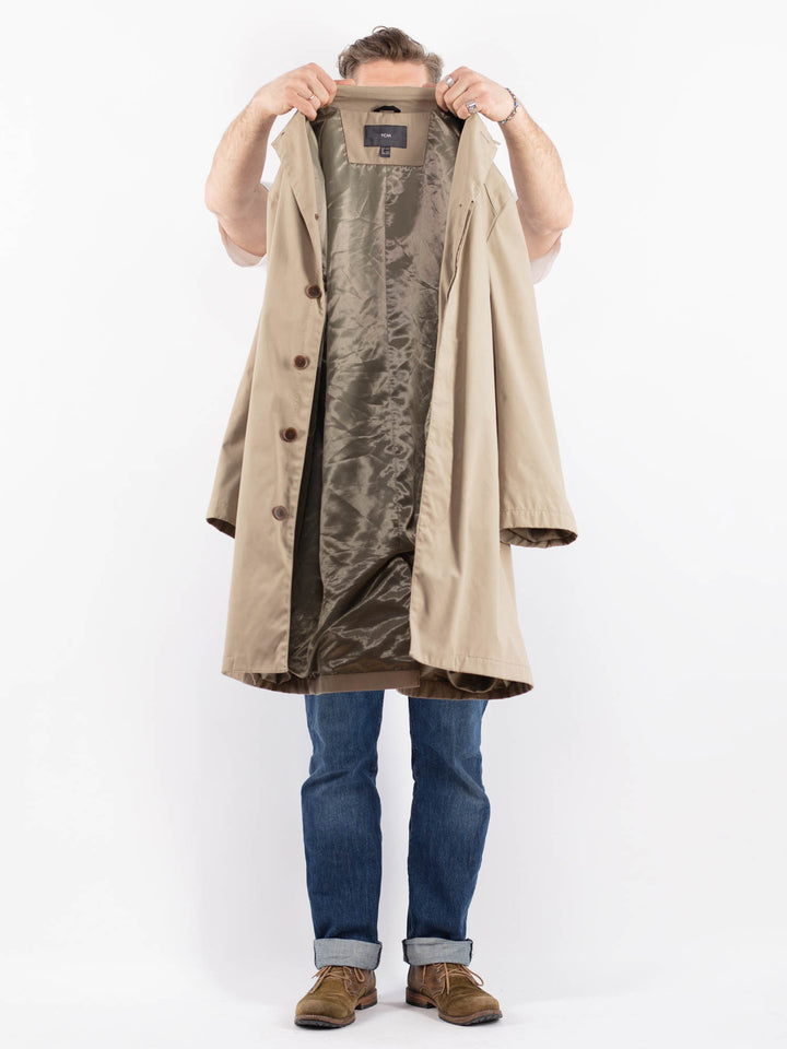 Vintage 90's Men Mac Coat in BeigeZ1494