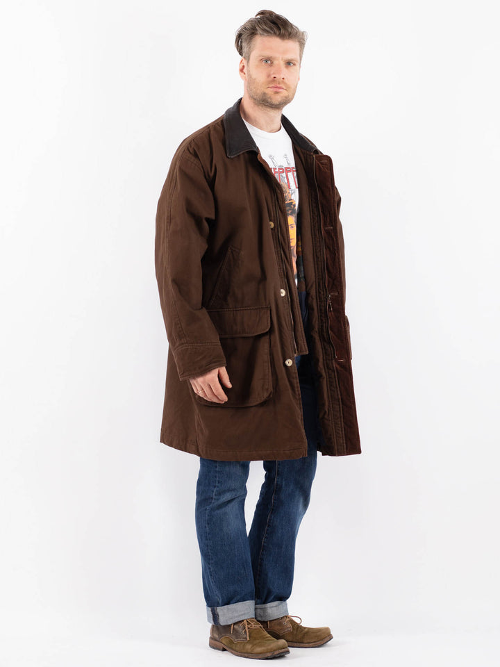 Vintage 90's Men Mac Coat in BrownZ1496