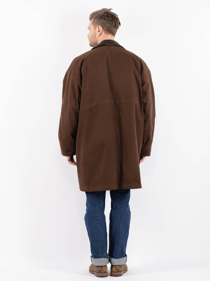 Vintage 90's Men Mac Coat in BrownZ1496