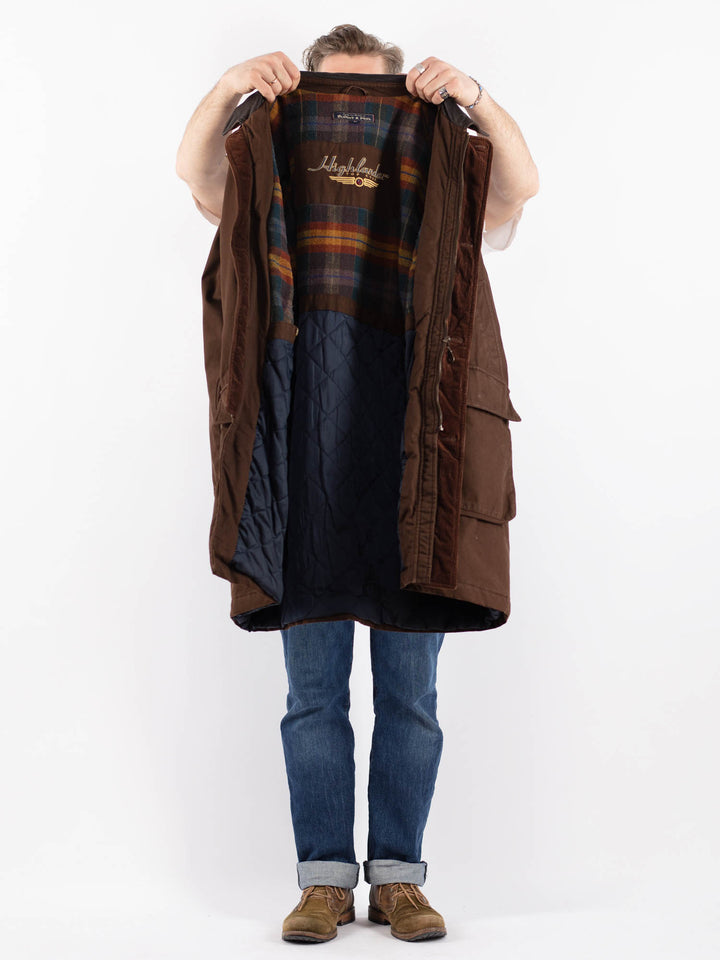 Vintage 90's Men Mac Coat in BrownZ1496