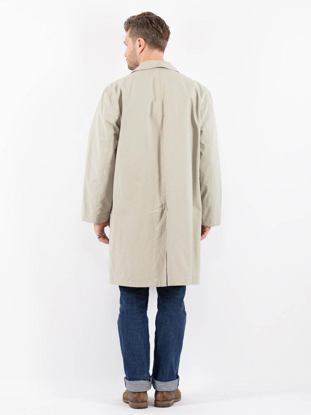 Vintage 00's Men Mac Coat in BeigeZ1503