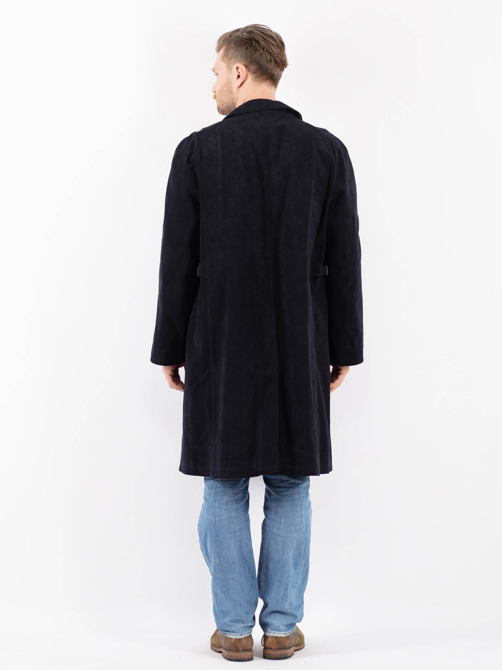 Vintage 90's Men Trench Coat in BlueZ1468