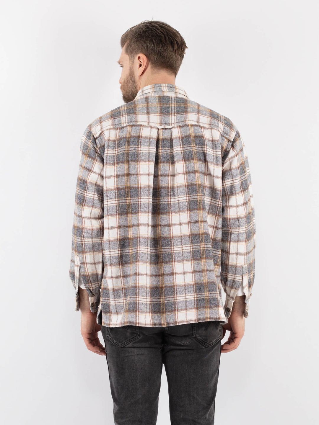 Vintage 90's Men Plaid Flannel Shirt in MultiZ974