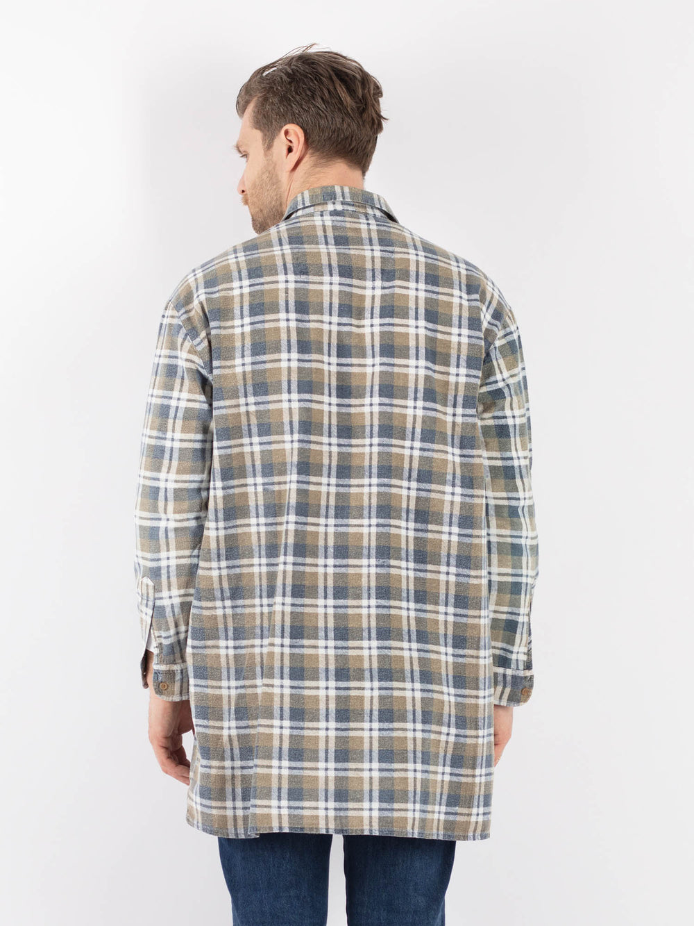 Vintage 90's Men Plaid Flannel Shirt in MultiZ1143