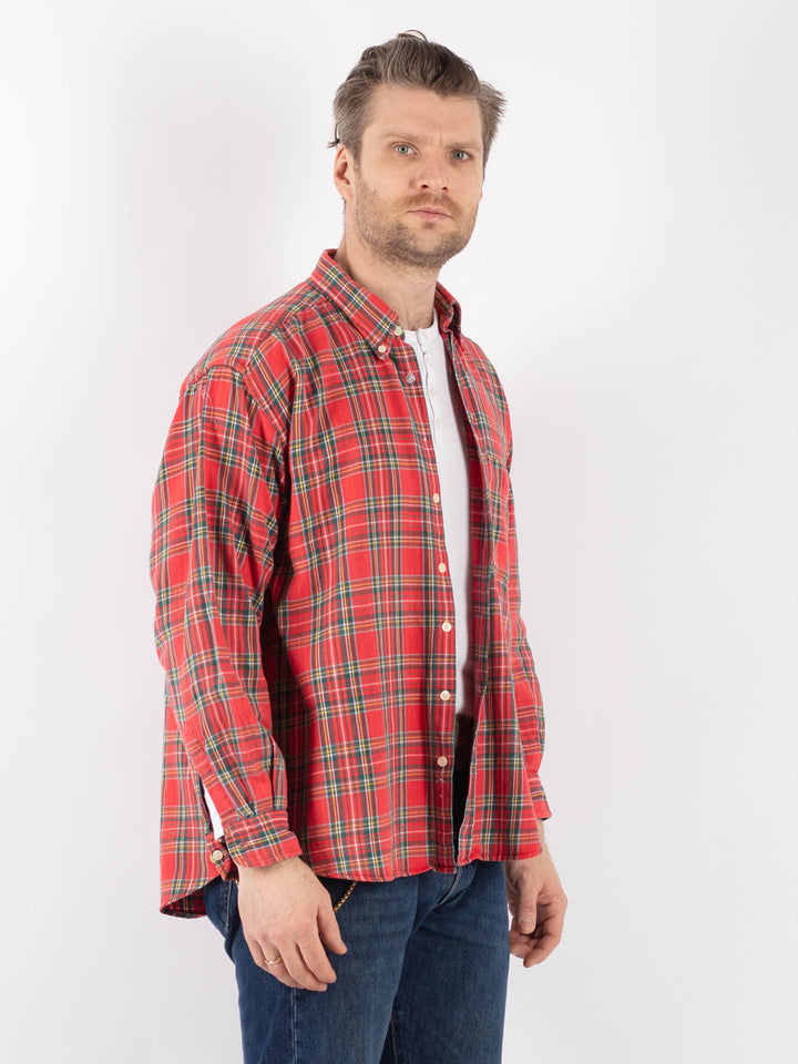 Vintage 90's Men Plaid Flannel Shirt in MultiZ1147