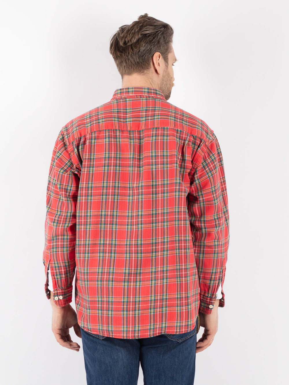 Vintage 90's Men Plaid Flannel Shirt in MultiZ1147
