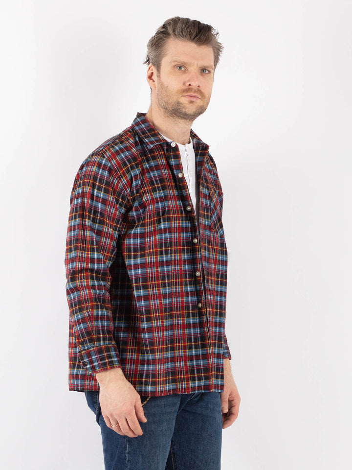 Vintage 90's Men Plaid Flannel Shirt in MultiZ1151