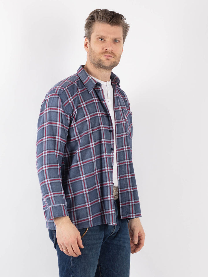 Vintage 90's Men Plaid Flannel Shirt in MultiZ1153