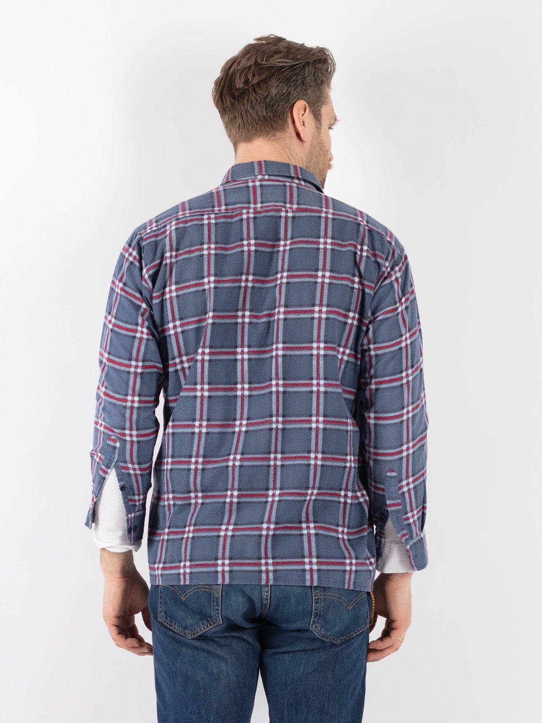 Vintage 90's Men Plaid Flannel Shirt in MultiZ1153