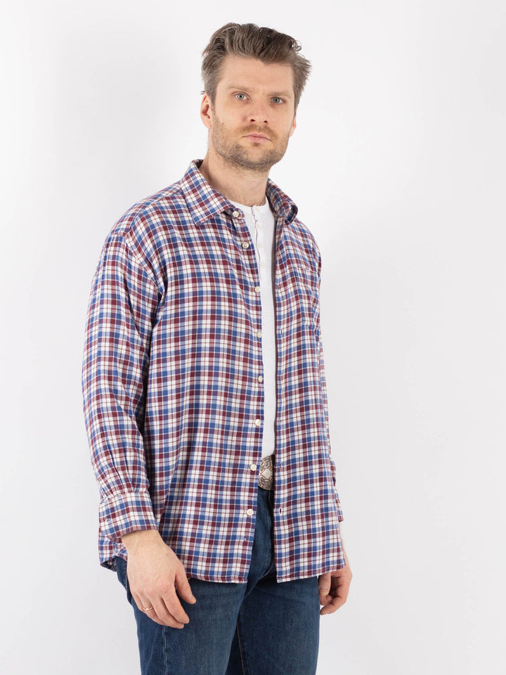 Vintage 90's Men Plaid Flannel Shirt in MultiZ1154