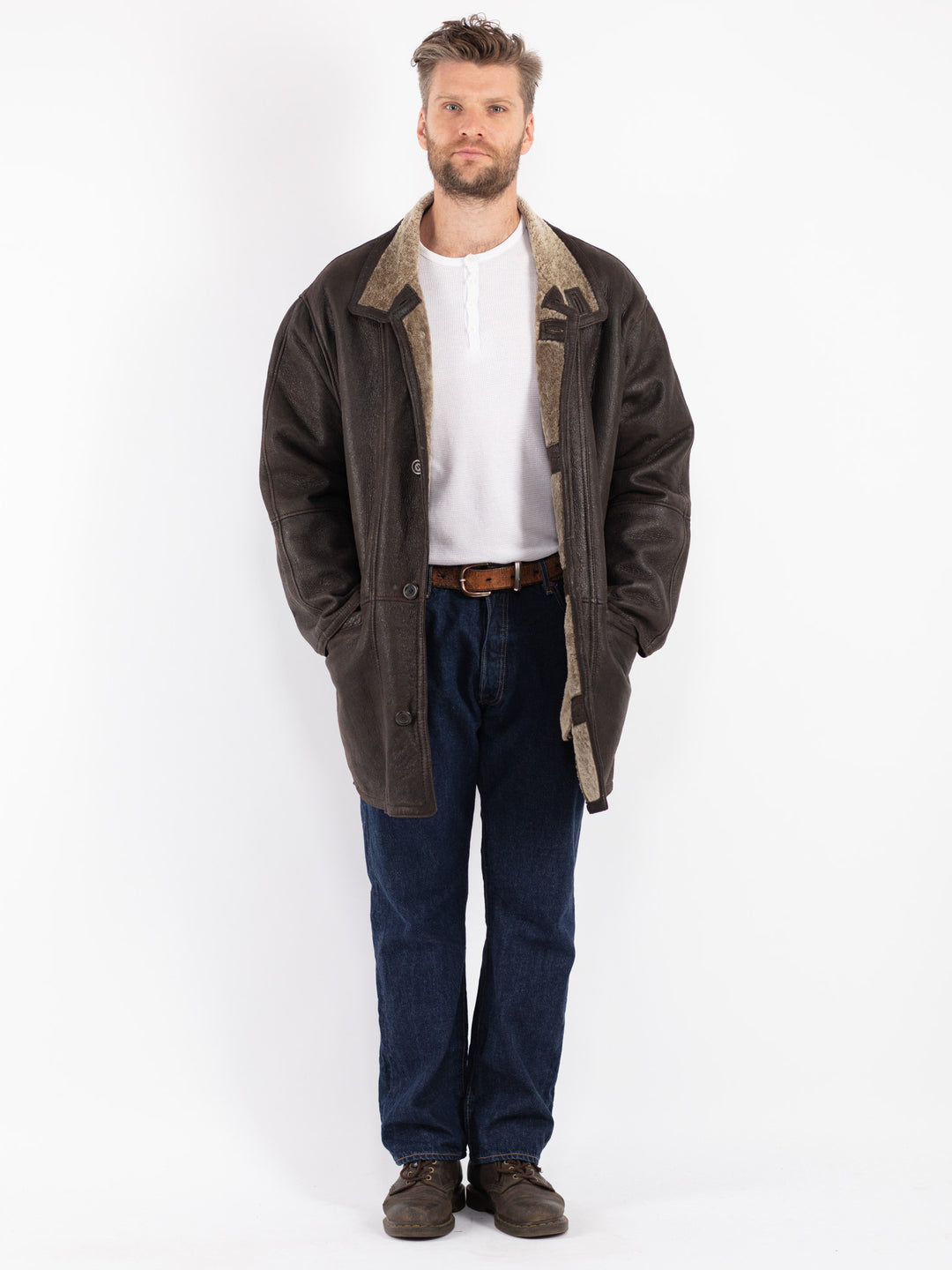 Vintage Men Coat in Brown