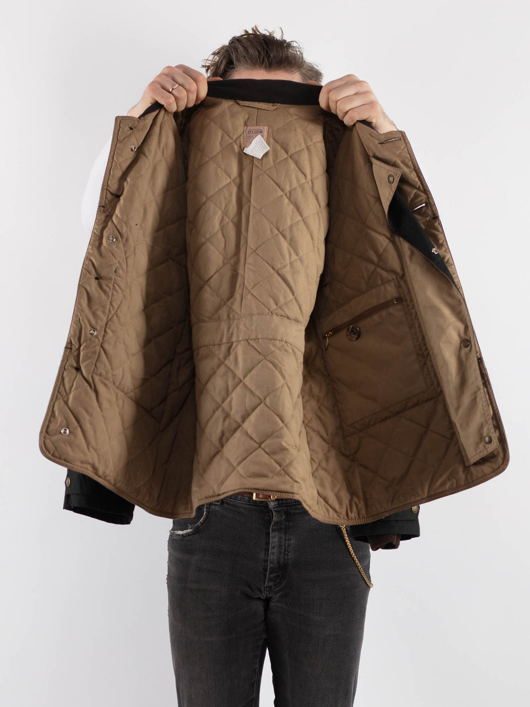 Vintage 80's Men Filson Waxed Canvas Jacket Made in USA - NorthernGrip