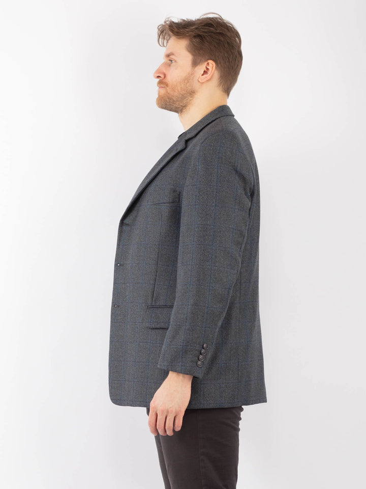 Vintage 90's Men Wool Blazer Jacket in BlueZ1272