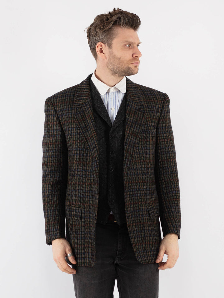 Vintage 90's Men Wool Blazer Jacket in Multi - NorthernGrip