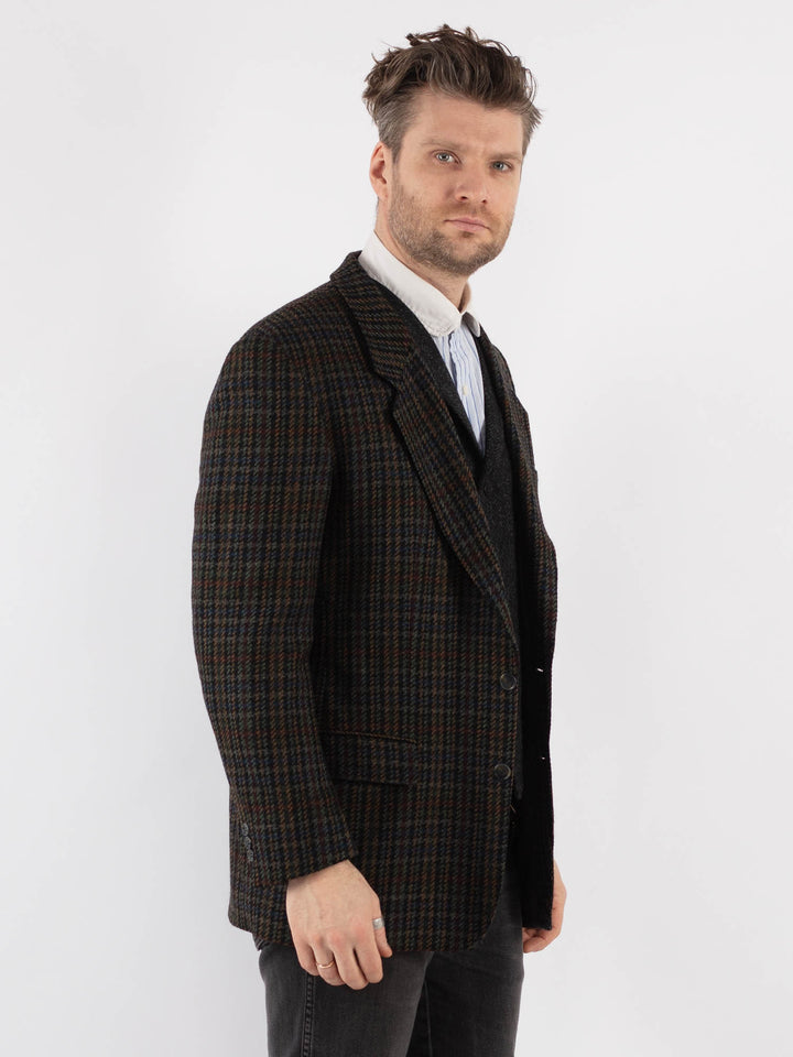 Vintage 90's Men Wool Blazer Jacket in Multi - NorthernGrip