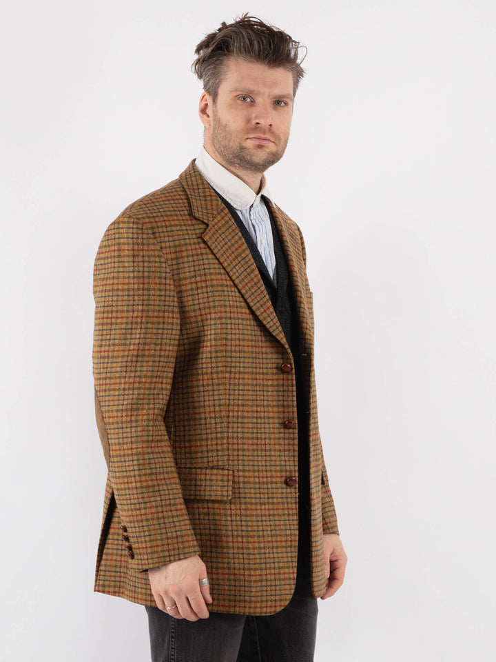 Vintage 90's Men Wool Blazer Jacket in Multi - NorthernGrip