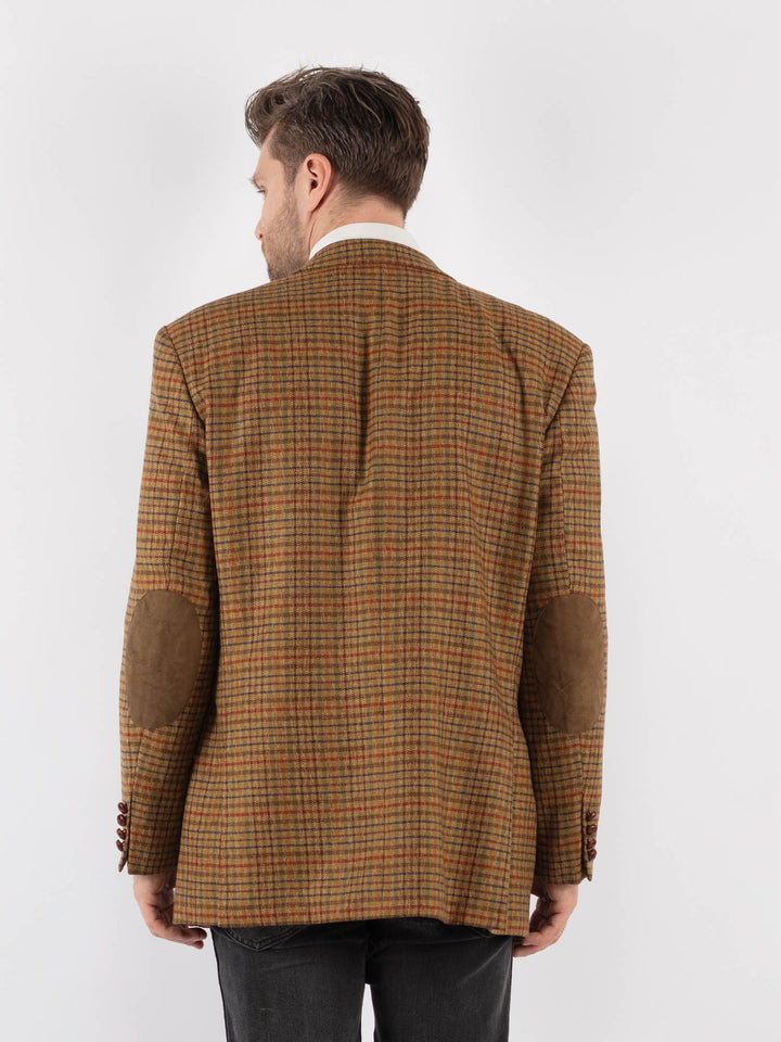 Vintage 90's Men Wool Blazer Jacket in Multi - NorthernGrip