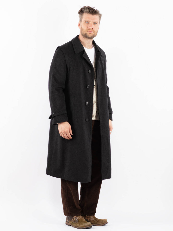 Vintage 90's Men Wool Blend Coat in GrayZ1591