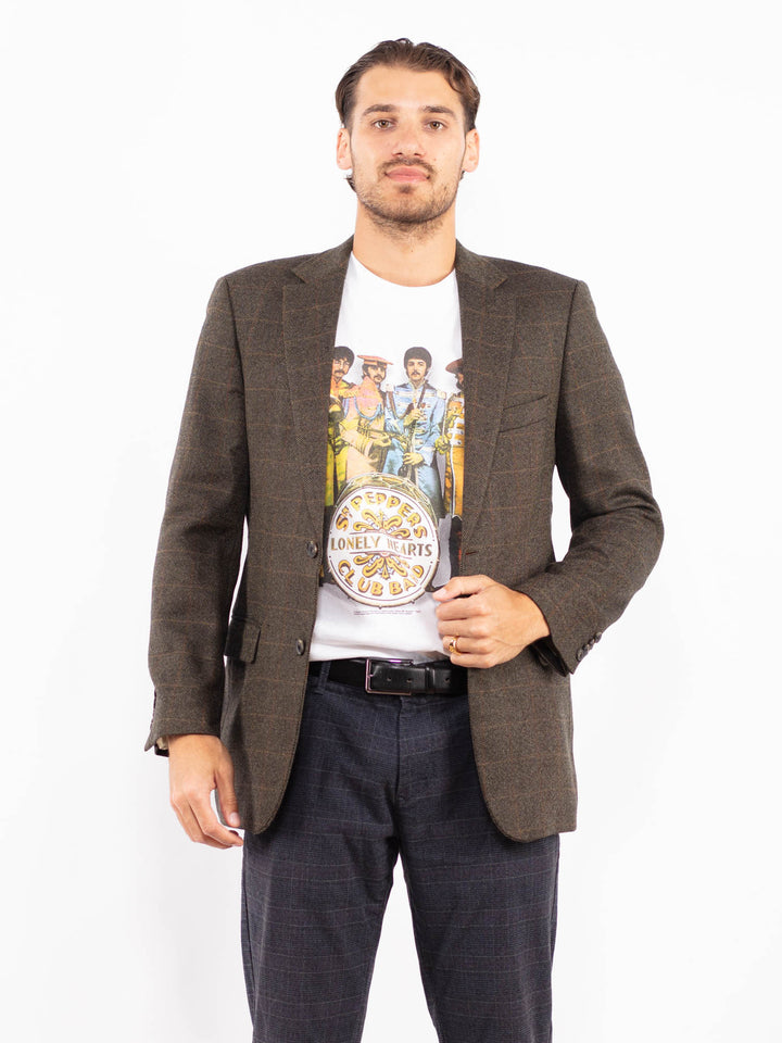 Vintage 90. gadu vīriešu Hugo Boss vilnas žaketes brūnā krāsā