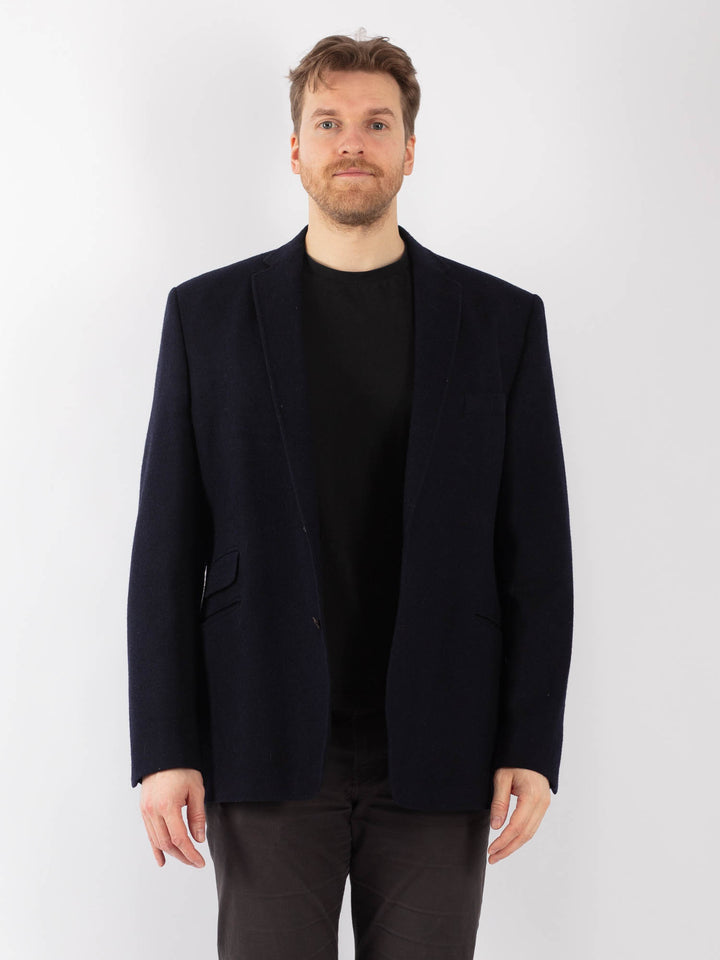 Vintage 90. gadu vīriešu vilnas žakete pelēkā krāsā