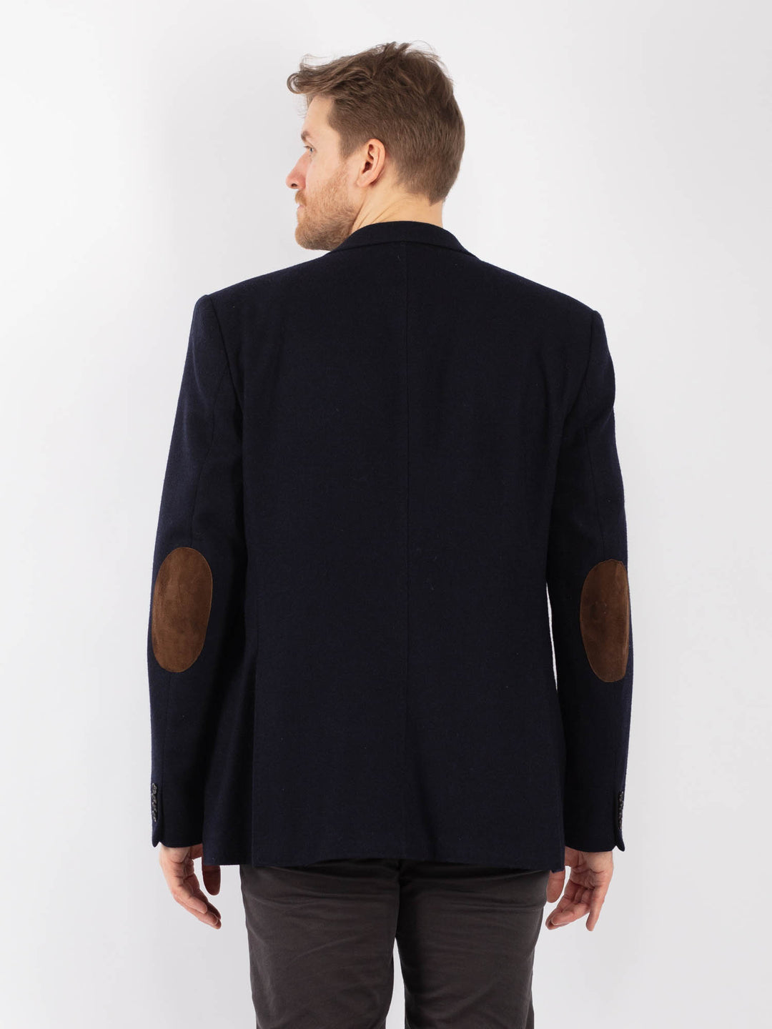 Vintage 90. gadu vīriešu vilnas žakete pelēkā krāsā