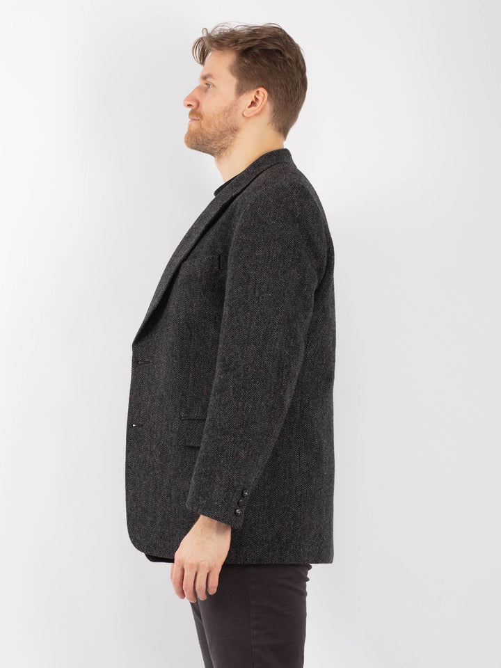 Vintage 90. gadu vīriešu vilnas žakete pelēkā krāsā