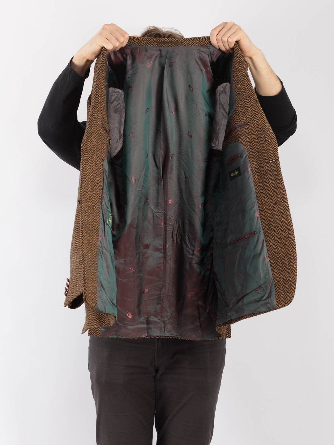 Vintage 90. gadu vīriešu vilnas žakete pelēkā krāsā