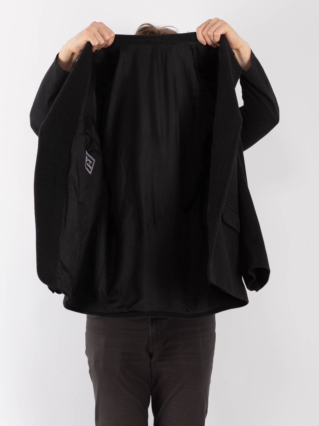 Vintage 90. gadu vīriešu vilnas žakete pelēkā krāsā