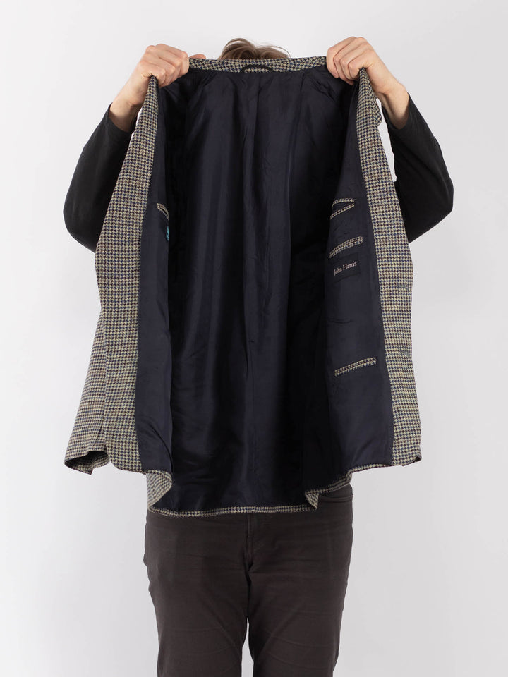 Vintage 90. gadu vīriešu vilnas žakete pelēkā krāsā