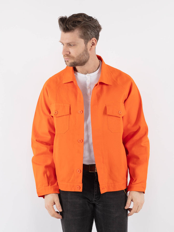 Vintage 90's Men Work Jacket in Orange