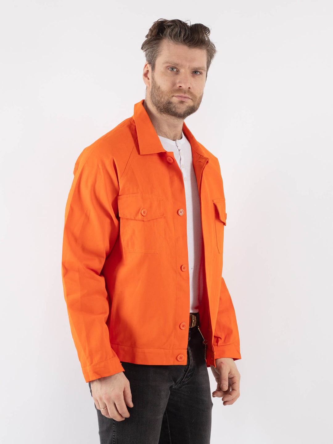 Vintage 90's Men Work Jacket in Orange