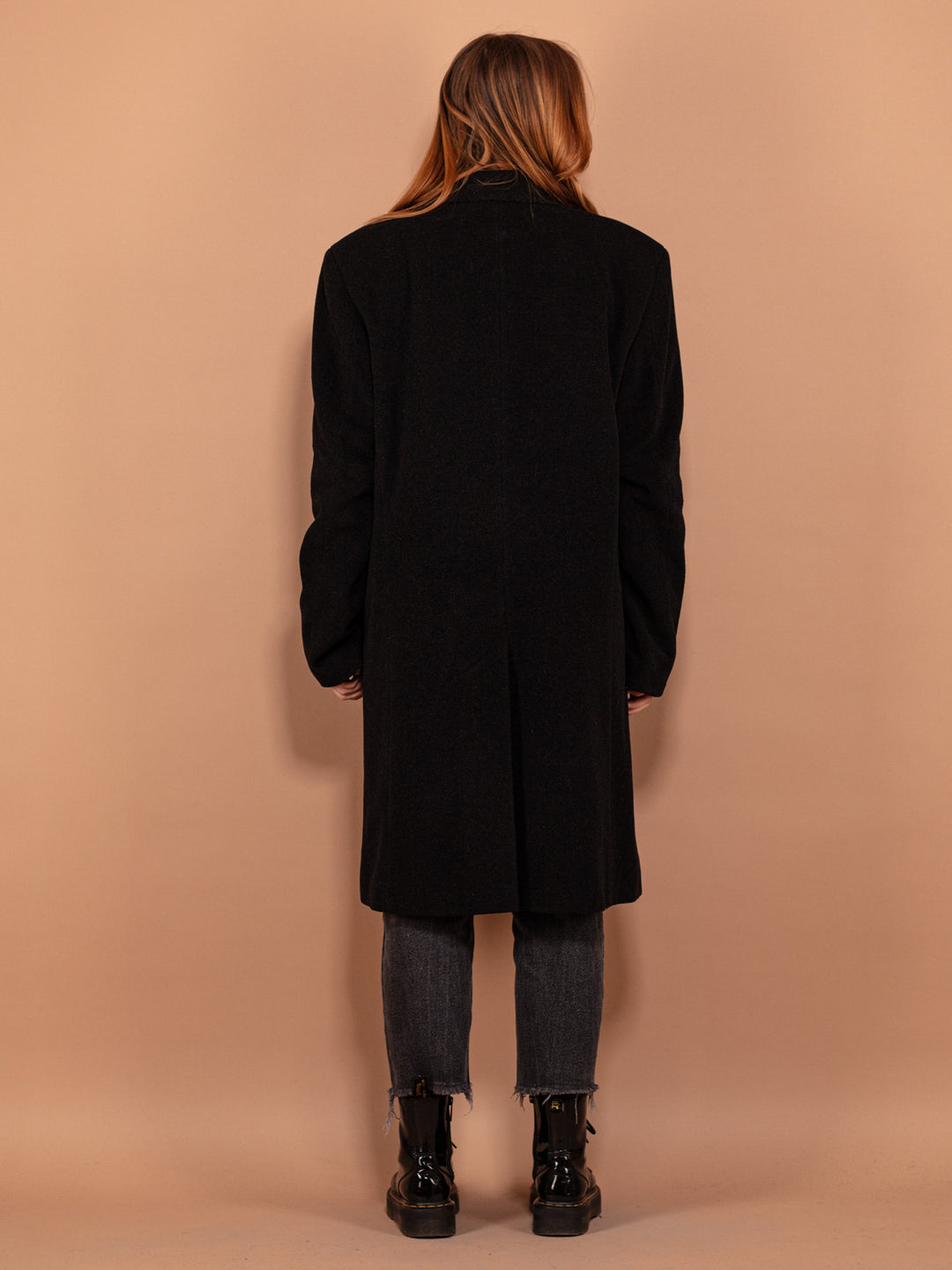 Vintage 90's Women  Cashmere and Wool Blend Coat in Gray - NorthernGrip