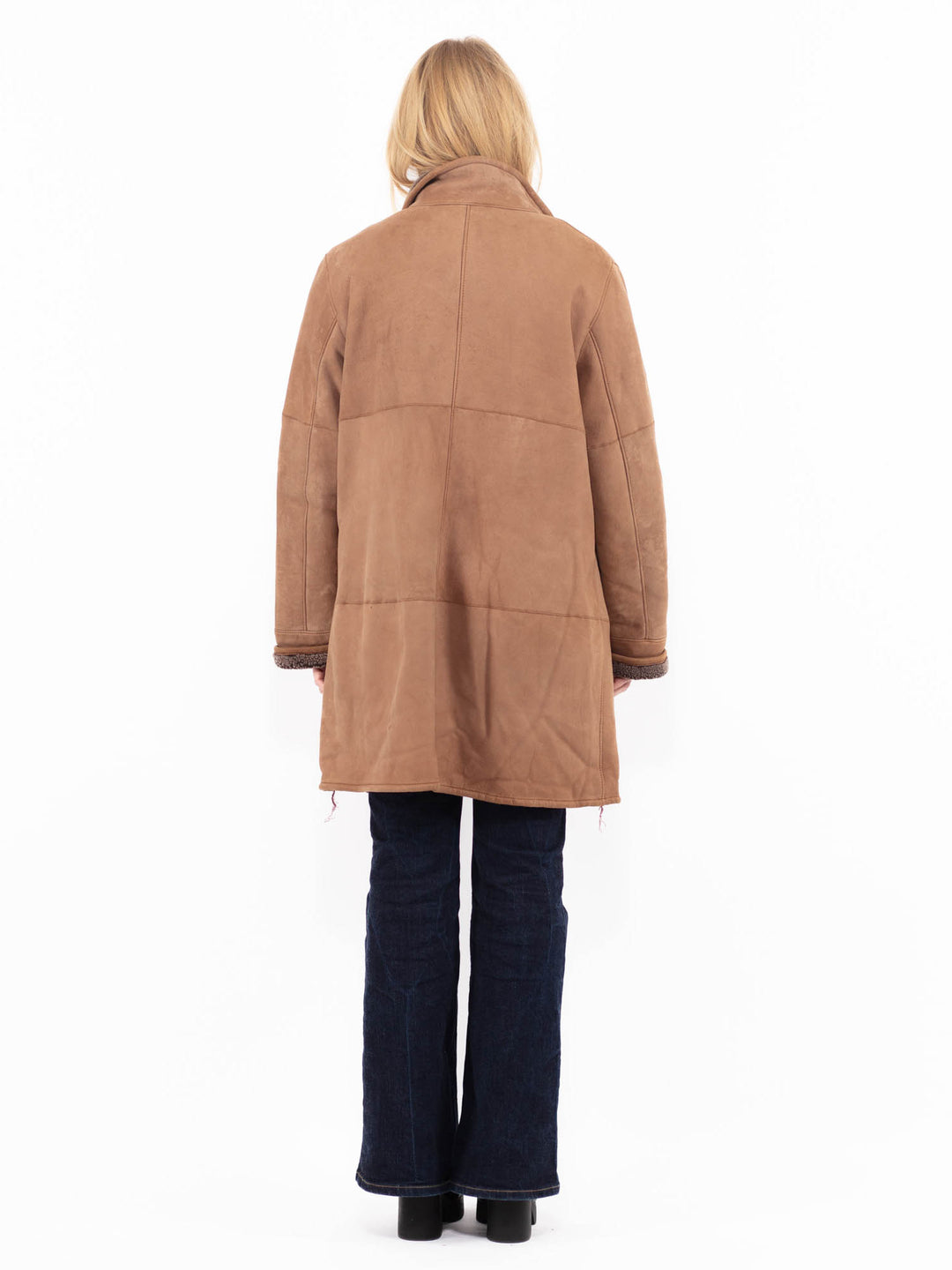 Vintage 90's Women Sheepskin Coat in BrownA1080