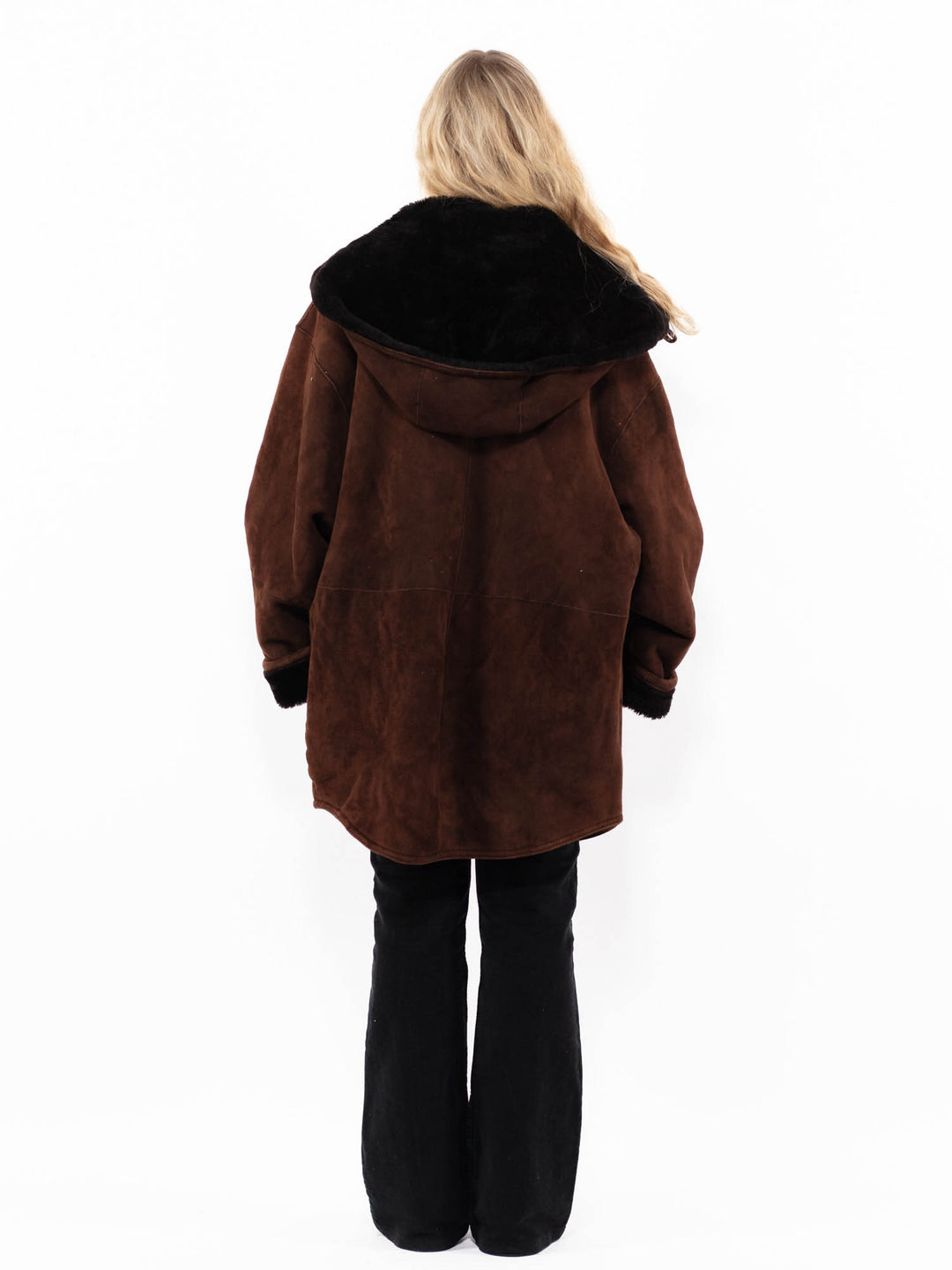 Vintage 90's Women Sheepskin Coat in BrownA0881