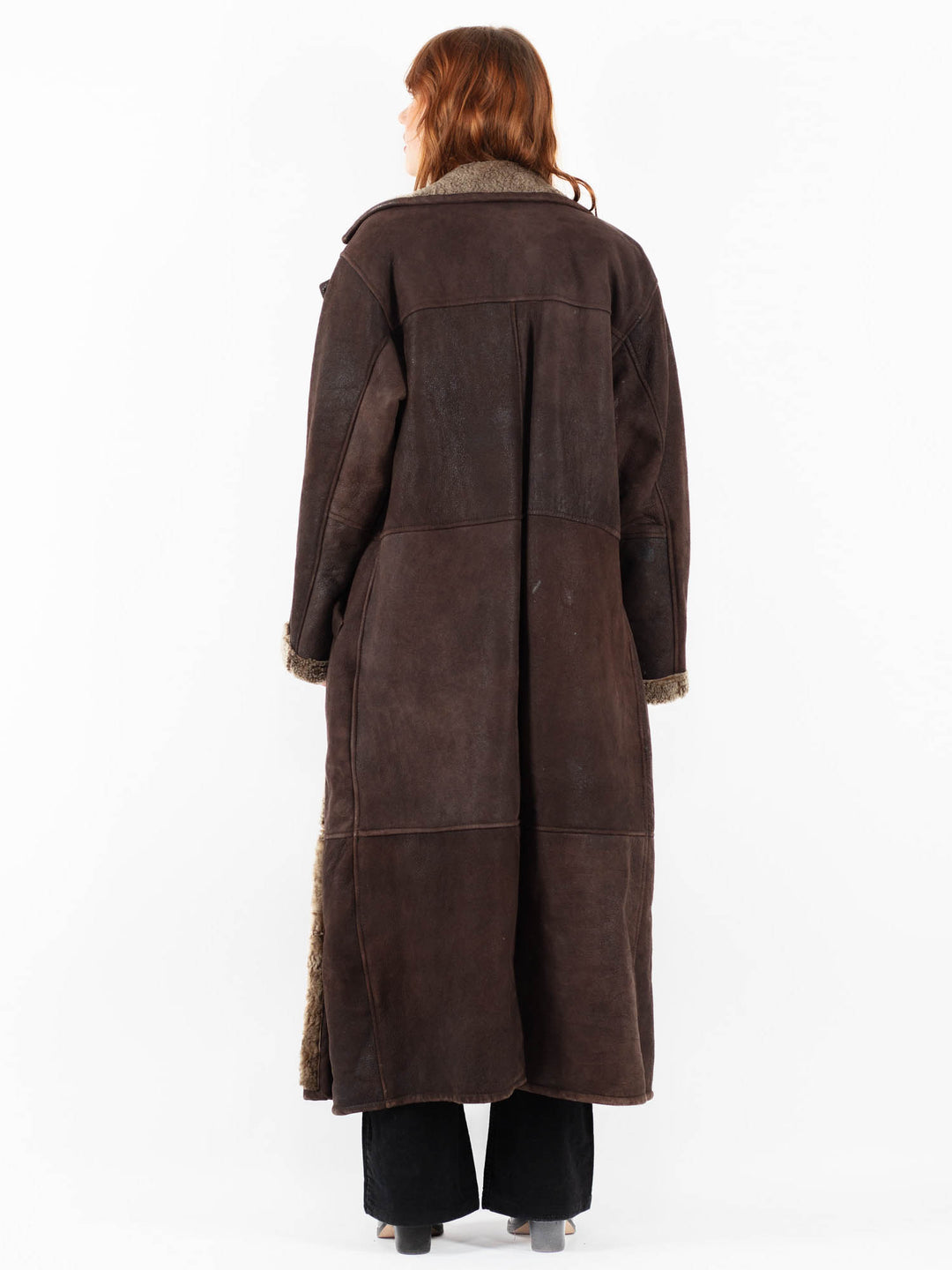 Vintage 90's Women Sheepskin Coat in BrownV9761