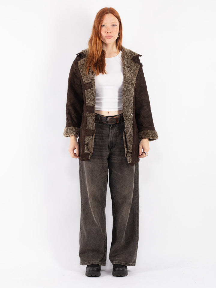 Vintage 90's Women Sheepskin in Brown