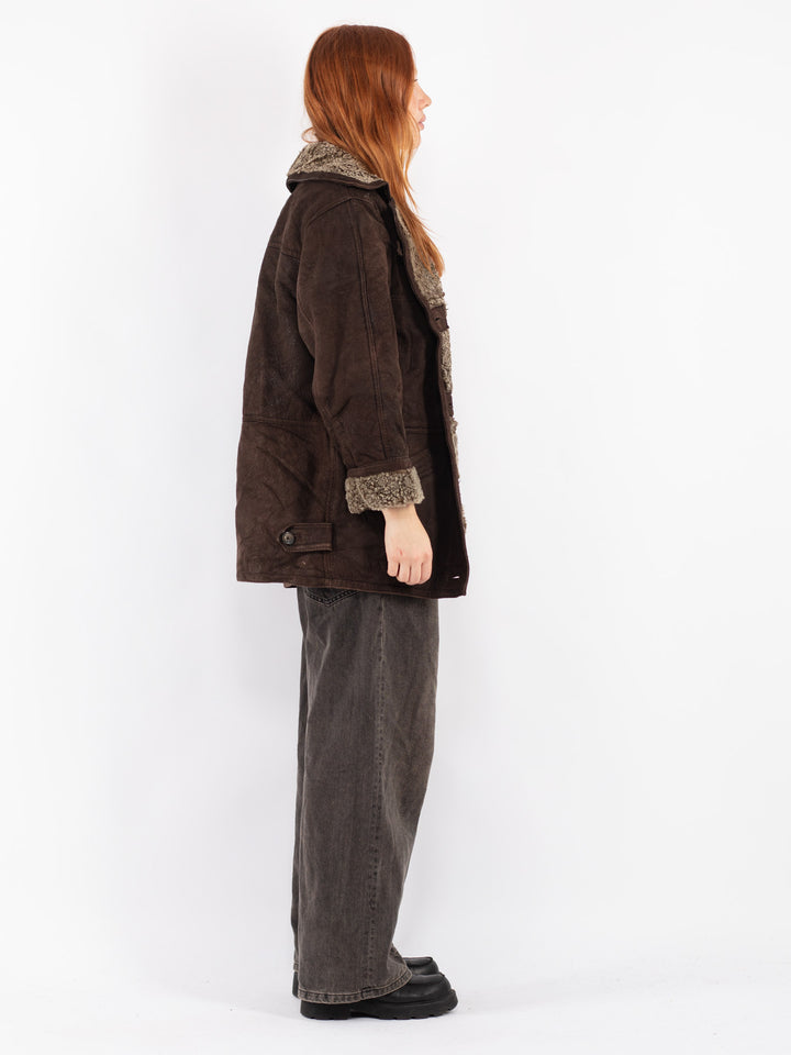 Vintage 90's Women Sheepskin in Brown
